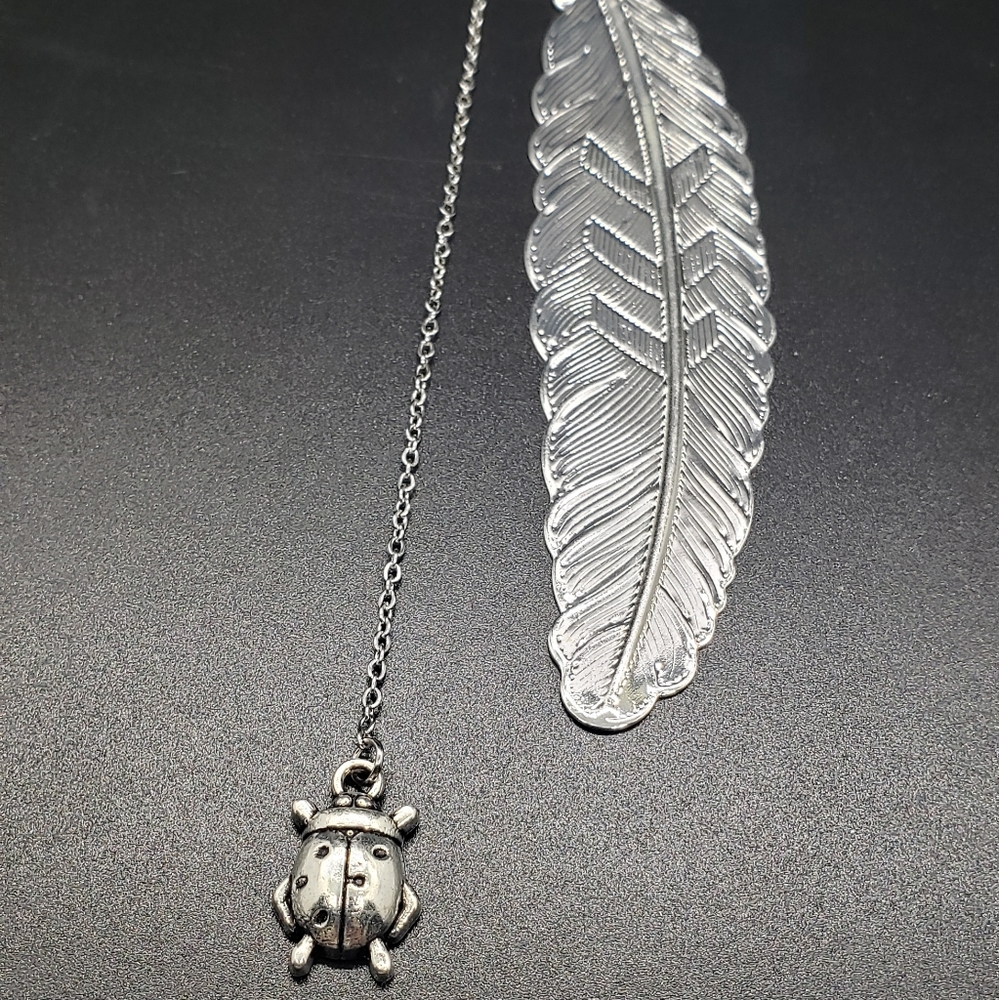 Feather Ladybug Hand Crafted Bookmark - Picture 2 of 4